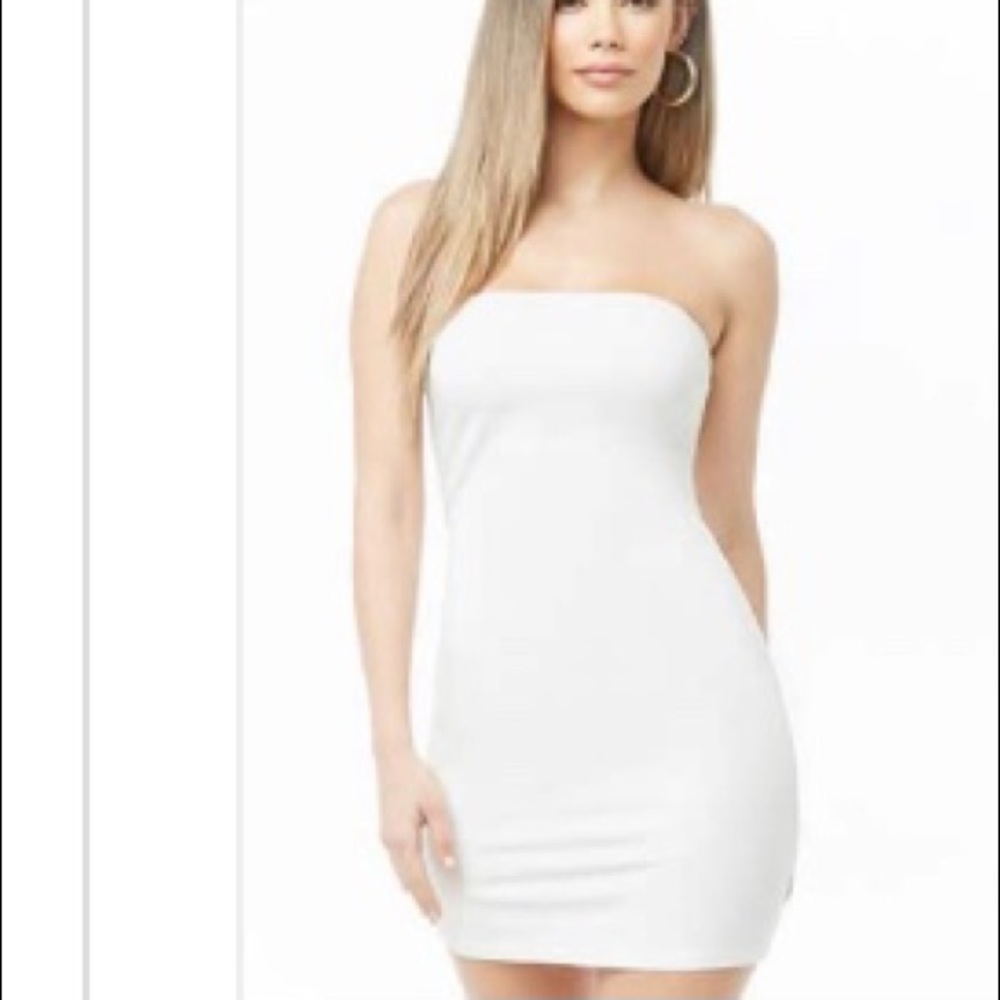 Forever 21 BodyCon White Mini Tube Dress